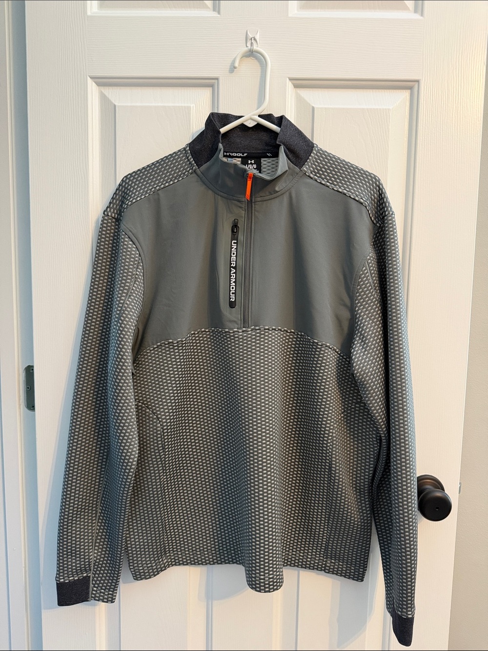 Under Armour Gray and Black Quarter-Zip Performance Jacket